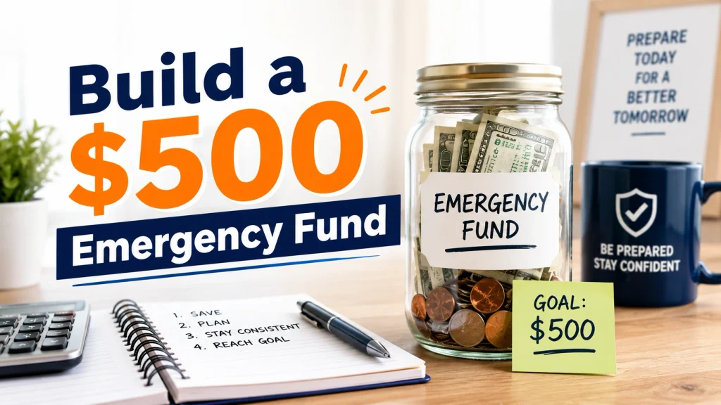 Build a $500 Emergency Fund College student building an emergency fund with savings