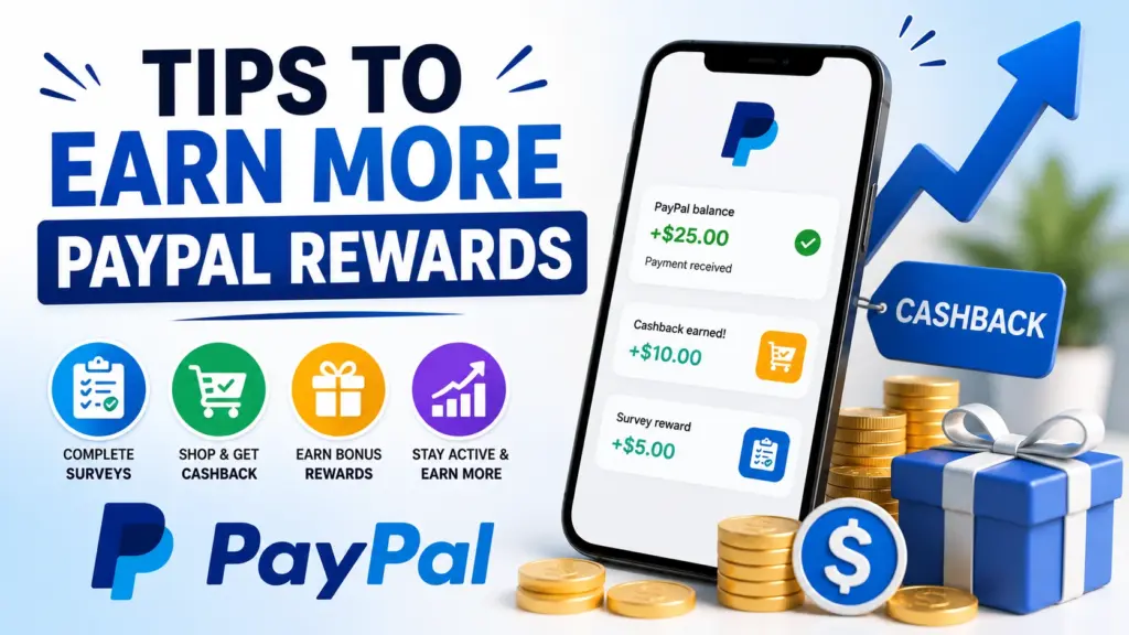 Tips to Earn More PayPal Rewards Tips to maximize earnings using PayPal reward apps surveys cashback shopping and gaming apps