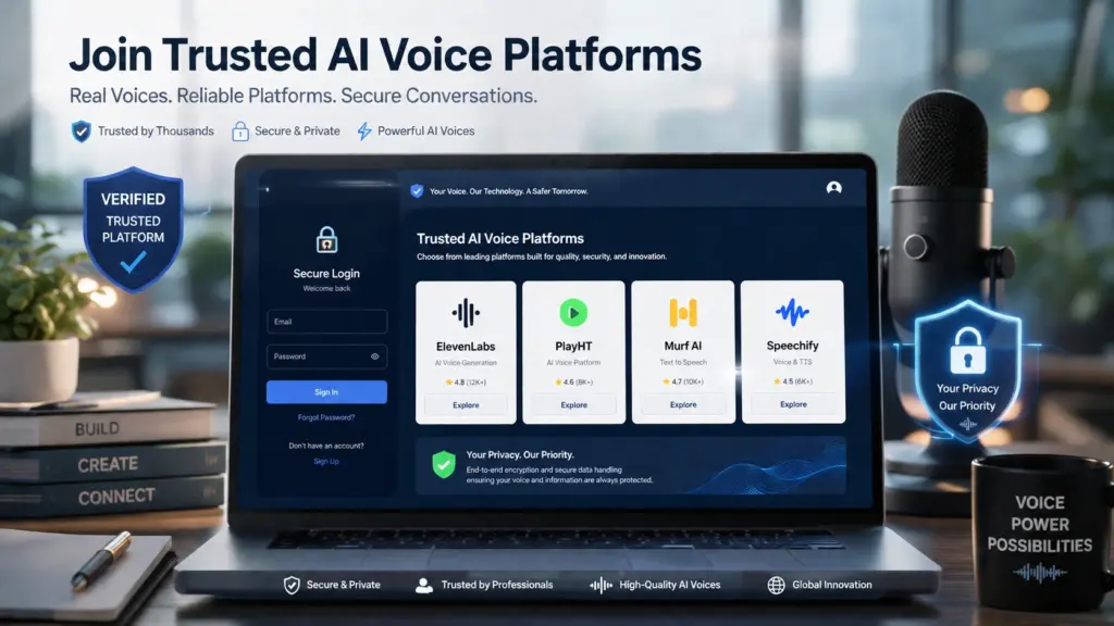 Trusted AI Voice Platforms Trusted AI voice platforms for freelancers and voice licensing