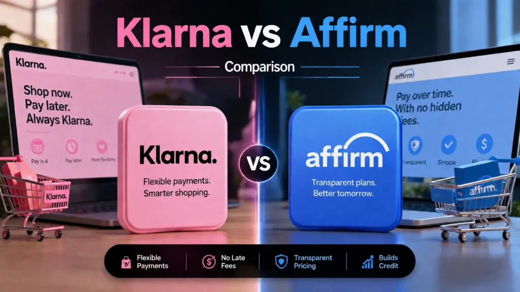 Klarna vs Affirm Comparison Comparison of Klarna and Affirm Buy Now Pay Later services.