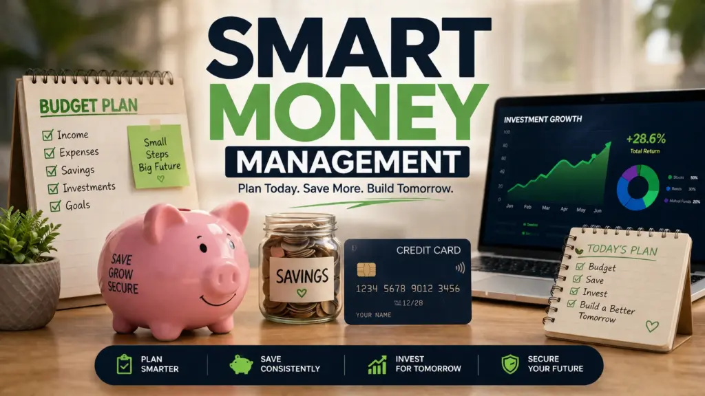 Smart Money Management Personal finance planning with budgeting, savings and responsible borrowing.