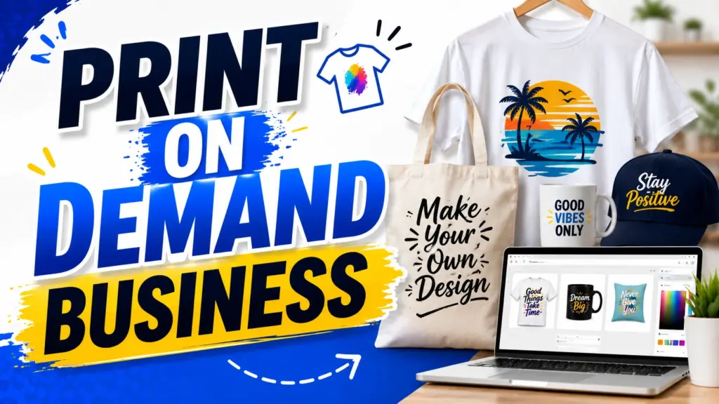 Print-on-Demand Business Print-on-demand business for beginners selling custom products online