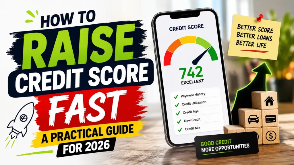 How to Raise Credit Score Fast: Practical Guide (2026) How to raise your credit score fast with practical credit repair tips, improved credit history, and higher credit ratings in 2026.
