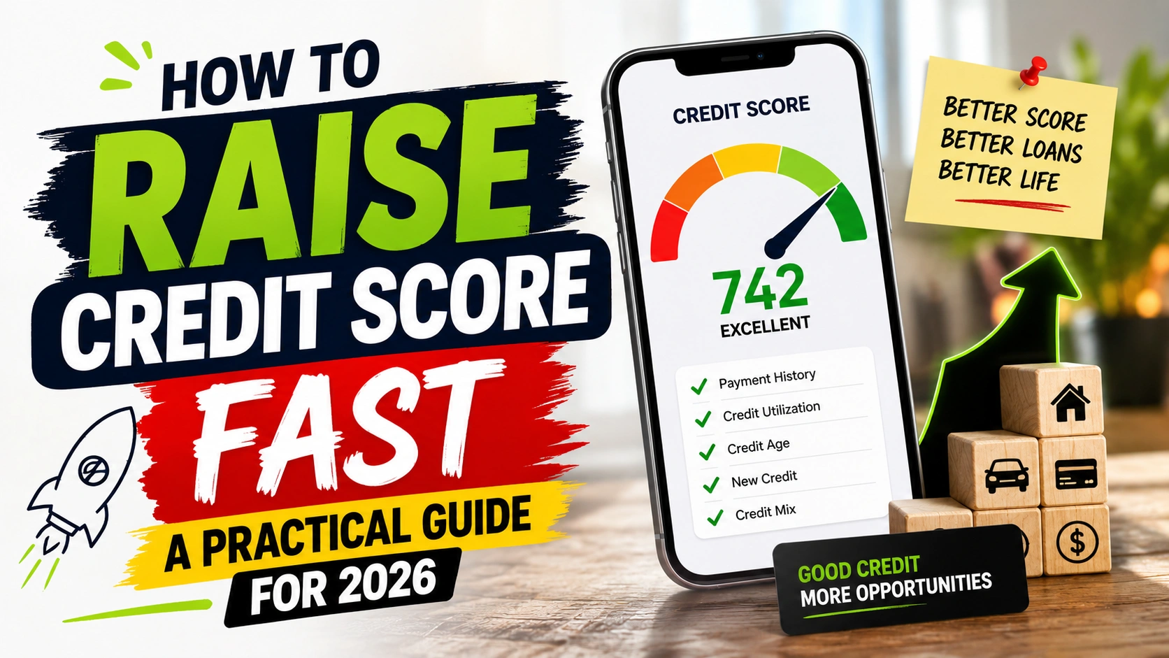 How to raise your credit score fast with practical credit repair tips, improved credit history, and higher credit ratings in 2026.