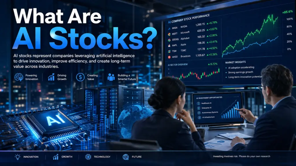 Understanding AI Stocks Artificial intelligence stocks representing leading AI technology companies