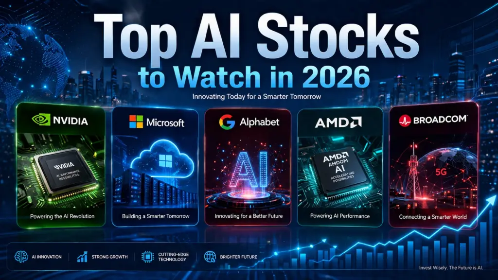 Top AI Stocks in 2026 Leading AI technology companies including semiconductor and cloud computing businesses